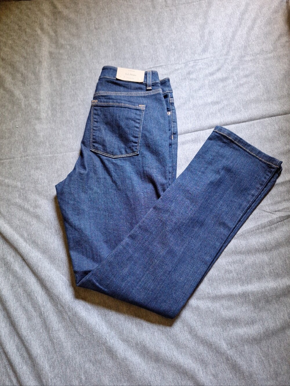 Ll Bean Classic Fit Blue Straight Leg Jeans Size 6R